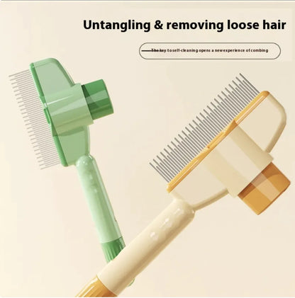 Self-Cleaning Pet Grooming Comb